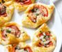 Pepperoni Basil Tomato Puffs Recipe