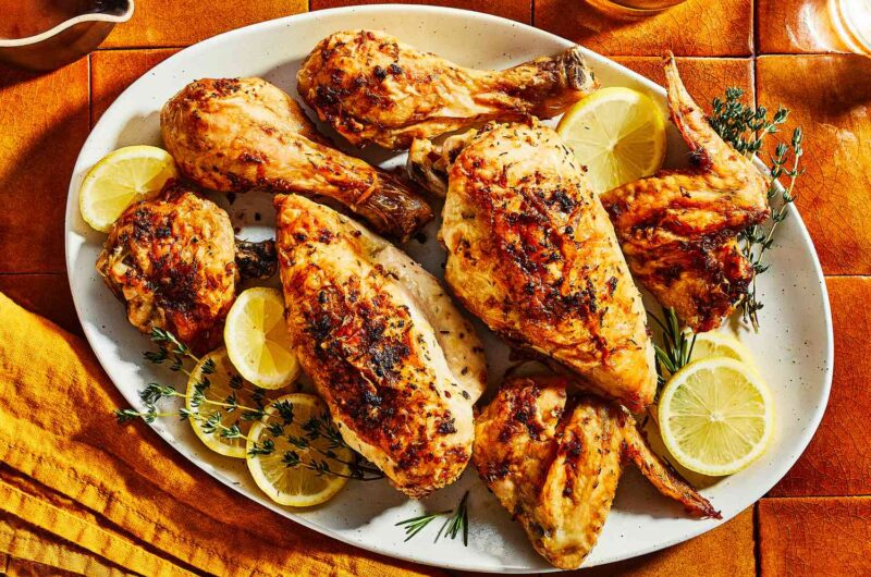 Baked Lemon Herb Chicken Thighs