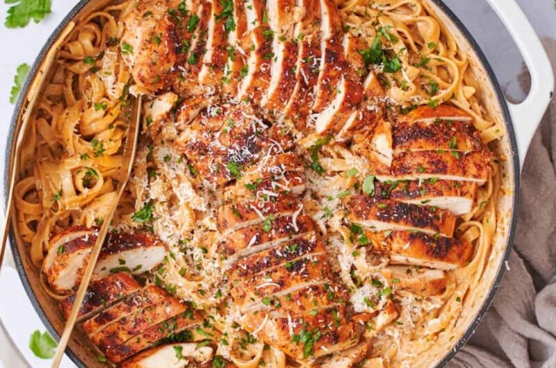 Spicy Cajun Chicken Alfredo Pasta