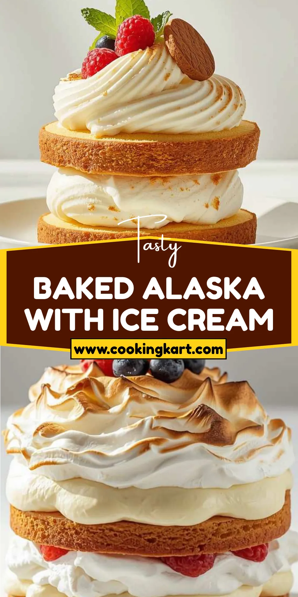 Baked Alaska with Ice Cream Layers