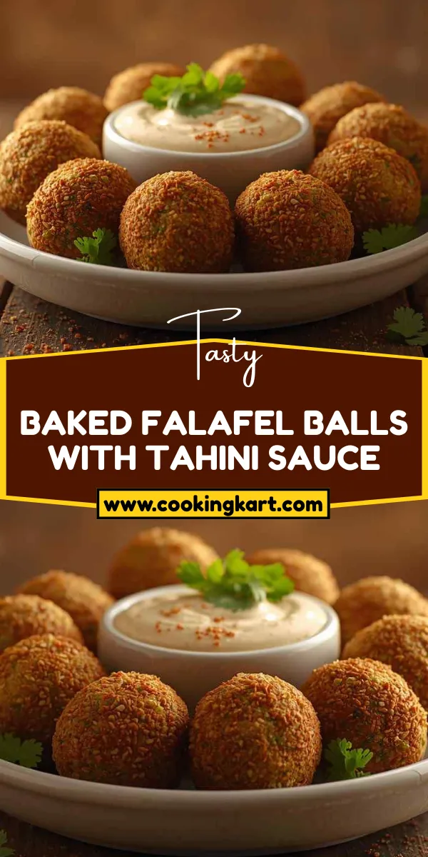 Baked Falafel Balls with Tahini Sauce