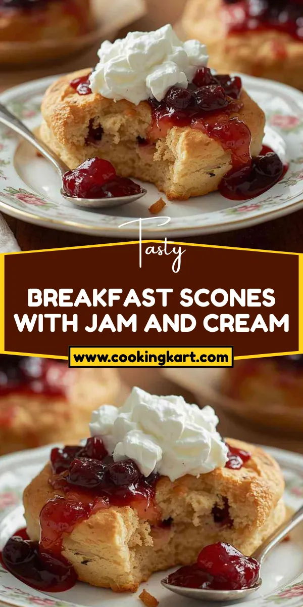 Breakfast Scones with Jam and Cream