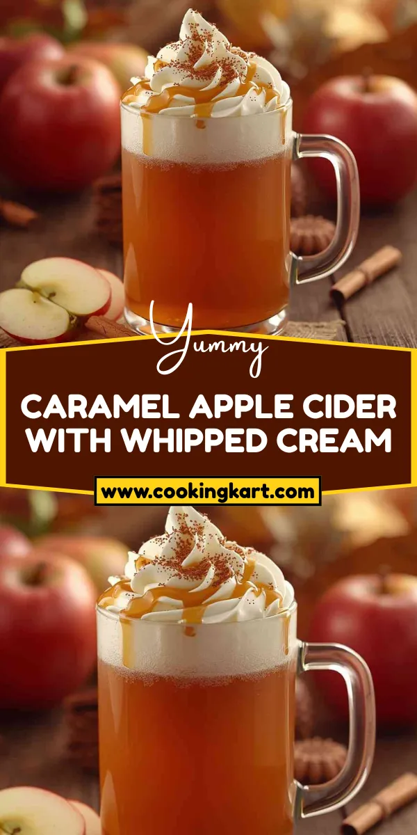 Caramel Apple Cider with Whipped Cream