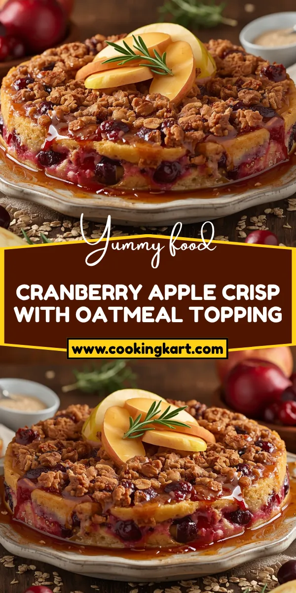 Cranberry Apple Crisp with Oatmeal Topping