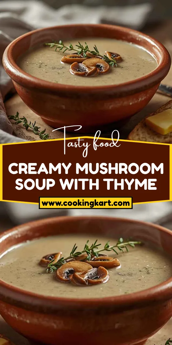 Creamy Mushroom Soup with Thyme