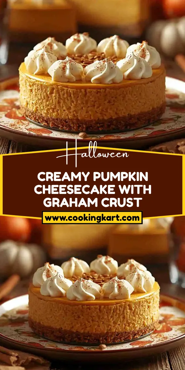Creamy Pumpkin Cheesecake with Graham Crust