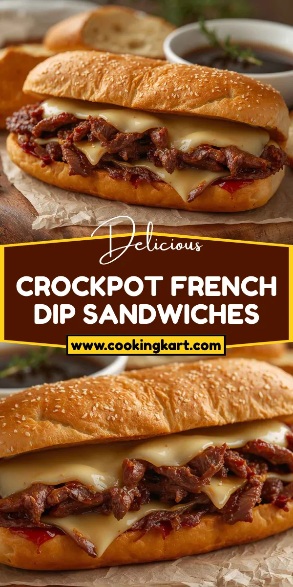 Crockpot French Dip Sandwiches