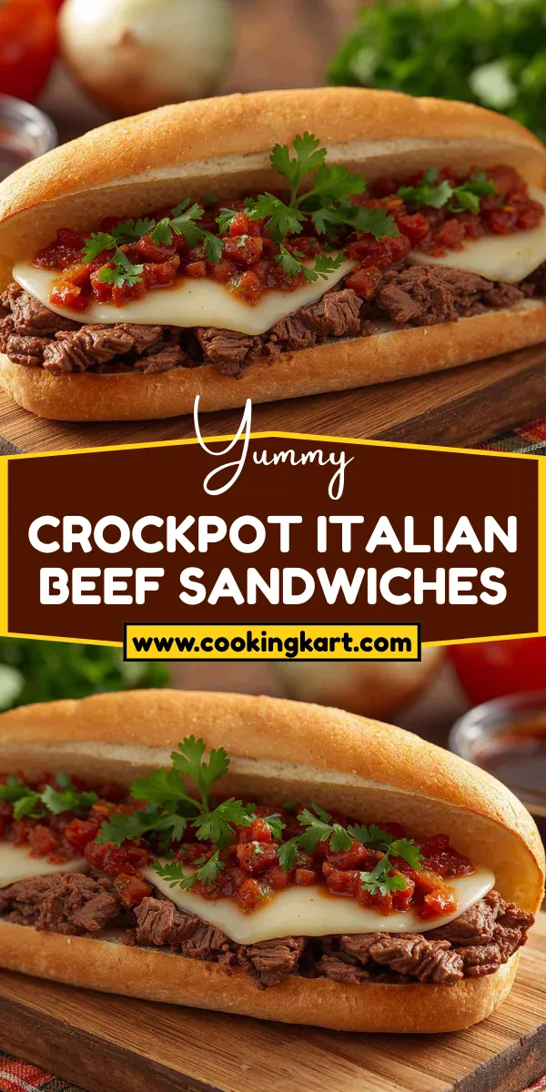 Crockpot Italian Beef Sandwiches