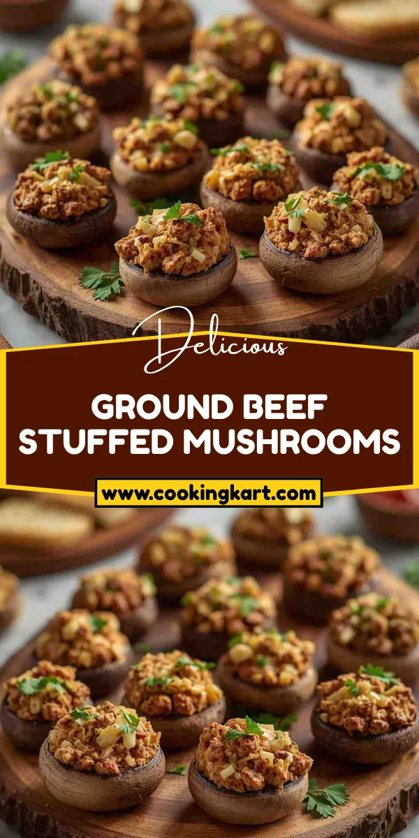 Ground Beef Stuffed Mushrooms