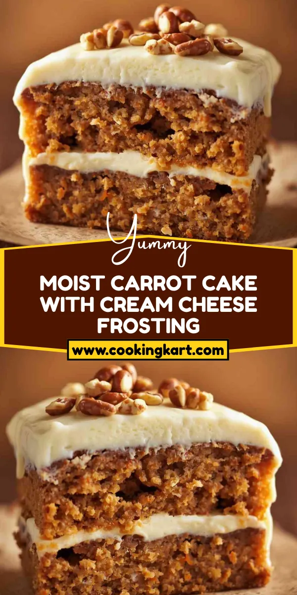 Moist Carrot Cake with Cream Cheese Frosting