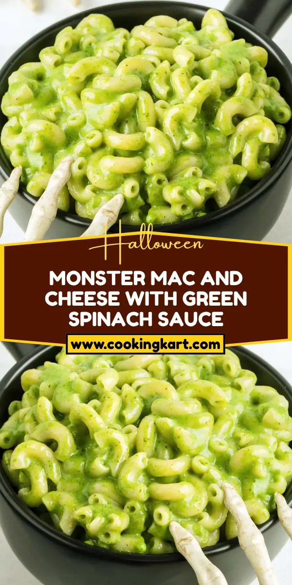 Monster Mac and Cheese with Green Spinach Sauce
