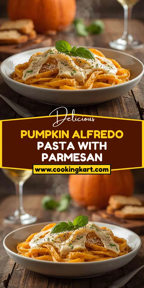 Pumpkin Alfredo Pasta with Parmesan