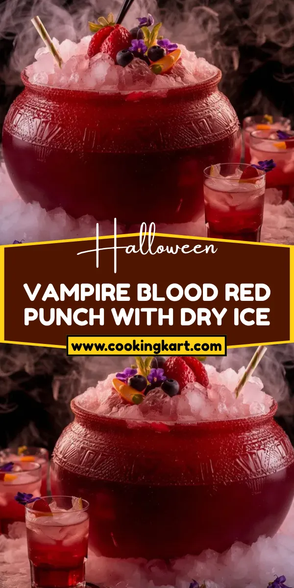 Vampire Blood Red Punch with Dry Ice